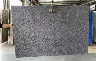 China Oracle Marble Leather Black Slabs Tiles