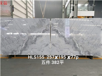 Guangxi Grey Marble Polished Slabs, Wall And Floor Tiles