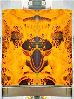 Iran Orange Onyx Yellow Polished Backdrop Wall Tiles