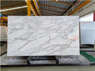 Italy Calacatta White Marble Polished Slabs