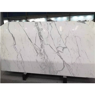 Hot Sale White Calacatta Carrara Marble Slabs In Stock