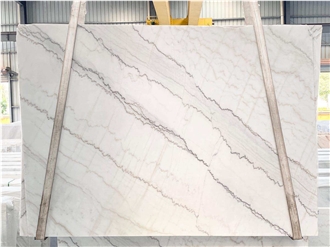 Guangxi White Marble Slabs, Polished