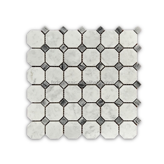 Natural White Marble Mosaic Pattern