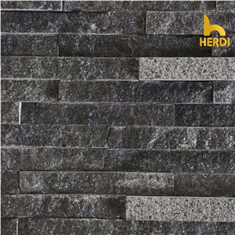 Black Marble 3D Mixed Glued Wall Cladding Panels