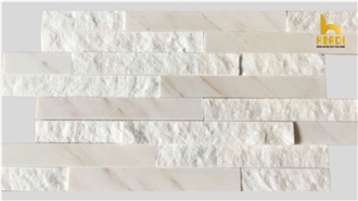 Milky White, Beige Mixed Z Shape Glued Wall Cladding Panels
