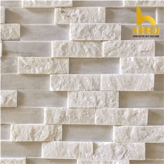 Milky White Marble 3D Glued Mixed Wall Cladding Panels