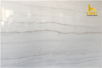 Milky White Polished Marble Slabs