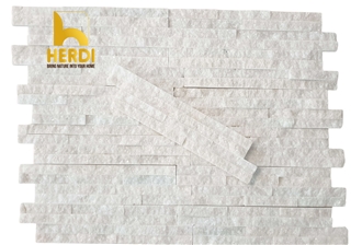 White Marble 4-Line Z Shape Wall Cladding Panels