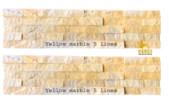 Yellow Marble 5-Line Wall Cladding Panels