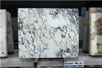 Calacatta Viola Marble Slabs Lilac Stone Floor Interior Use