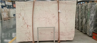 Ivory White Red Marble Polished Big Slabs Wall Tiles