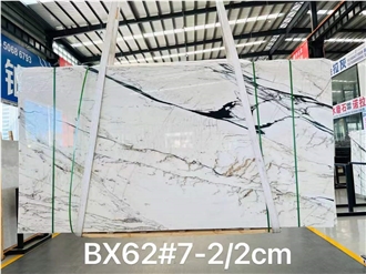 Landscape White Jade Marble Slabs Bookmatched Wall Tile