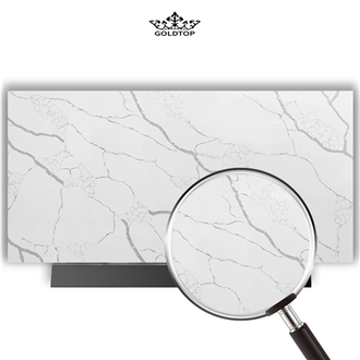 Goldtopquartz 5042 Laza With Slim Veins Quartz Slabs