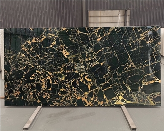 High Quality Black Gold Marble Slabs For Luxury Hotel