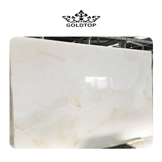 Polished China Golden Cloud  Marble Slabs