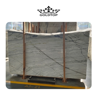 Polished Popular Clivia White Green Marble Slabs