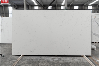 Popular White Quartz Carrara Slabs  Artificial Carrara
