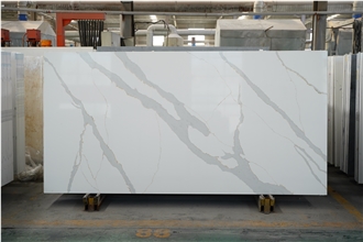 Ribbon Pattern Quartz Calacatta Natural Artificial Carrara