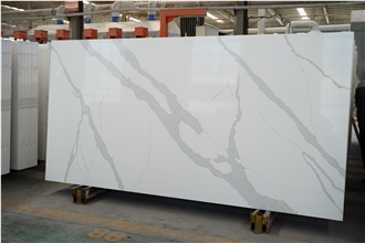 Ribbon Pattern Quartz Calacatta Natural Artificial Carrara