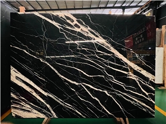 Nero Marquina Black Marble Slabs