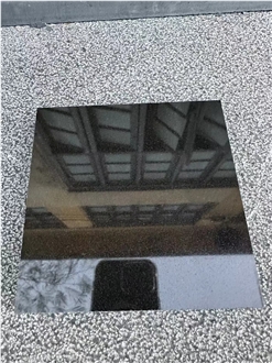 China Mongolia Black Granite Slab Tile Polished Tiles