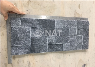 Vietnam Black Marble Split Wall Ledger Panel Stone Veneer