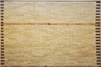 Classic Travertine Split Face Wall Mosaic Tiles