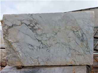 Turkish Calacatta White Marble Rough Block