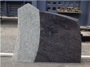 Black Granite Memorial Tombstone Headstone Angel With Heart