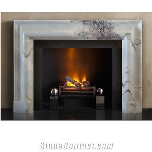 Lilac Marble Simple Modern Style Fireplace Mantel