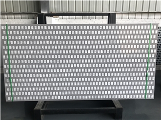 Precast Black Square Pattern Mosaic Pattern Terrazzo Floor Tiles