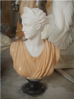 Natural Marble Interior Modern Head Statue