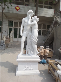 Natural White Marble Human Sculpture Carving Stone