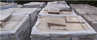Reclaimed Burgundy Stone Antique Limestone Flooring Tiles