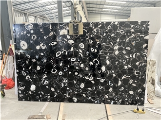 Black  Agate Blacklit Semiprecious Stone Tiles