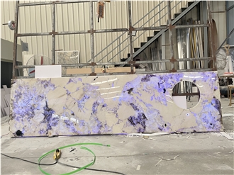 Splendor White Granite Backlit Countertop With 7 Color