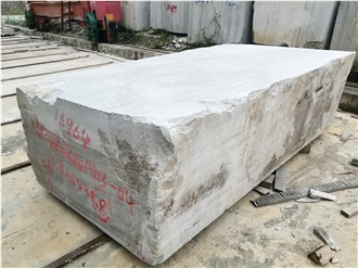 China Quarry Rock White Wooden Marble Block