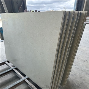 Beige Limestone Slabs Tiles Laminated Honeycomb Panels