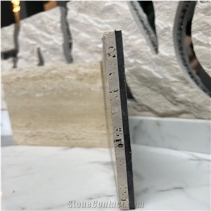 Beige Travertine Tile Aluminum Composite Stone Panels