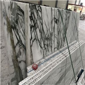 Clivia Marble White Slab Tile Laminated  Honeycomb Panels