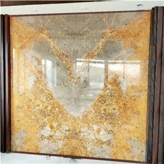 Golden Desert Marble Slab Tiles