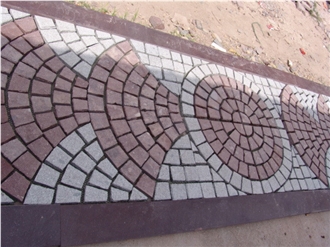 Red Porphyry Cubes For Paving