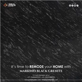 Marcino Black Granite Slabs
