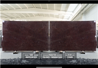 Anatolian Red Marble Slabs
