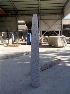 Grey Granite Pillar Statue Stone Hand Works