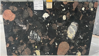 Pabble Black Granite Slabs