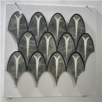 3D L Shaper Surface  Basalt   Wall Mosaic  For Decoration