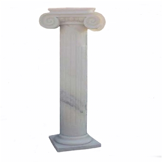 Chinese Carrara White Marble Carved Column Base