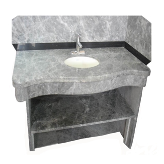 Custom Natural Volakas Marble Bathroom Countertop