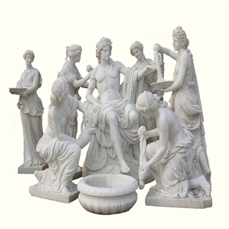 Decorative Famous Marble Apollo Bath Figure Statue